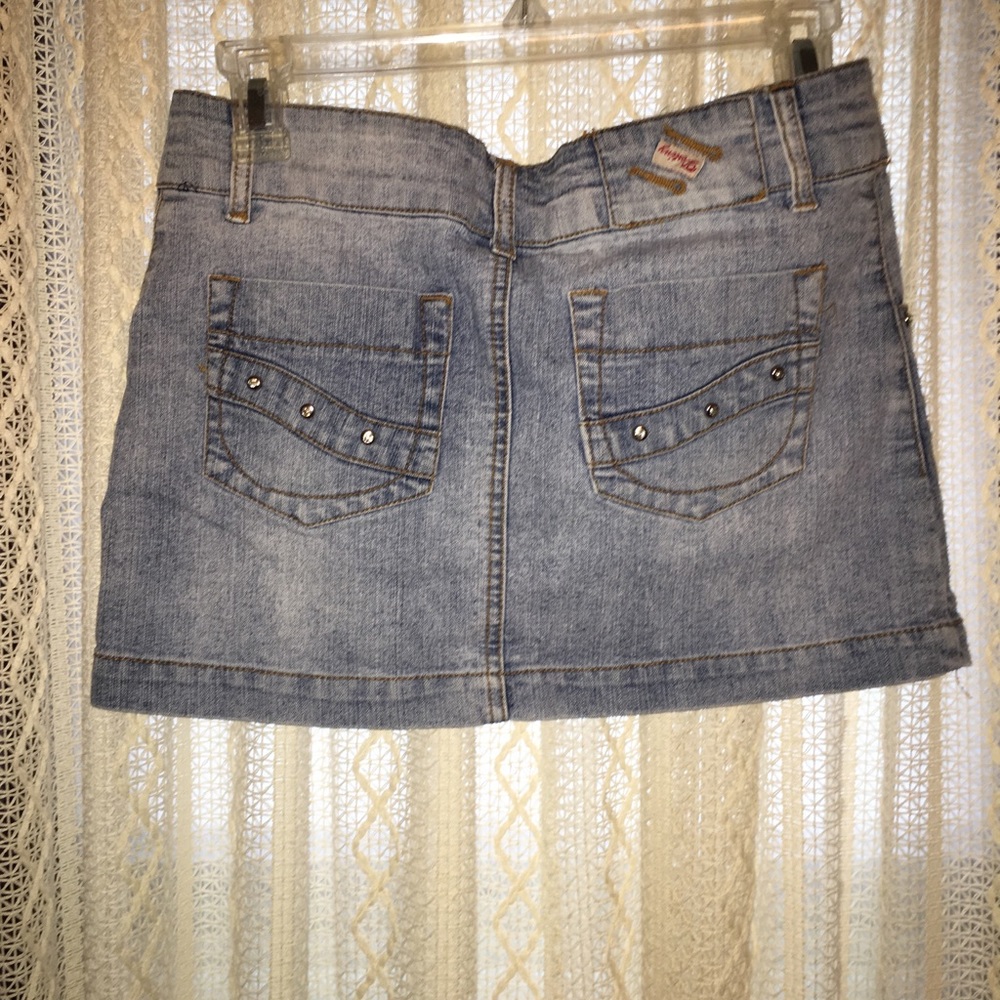 Denim mini skirt